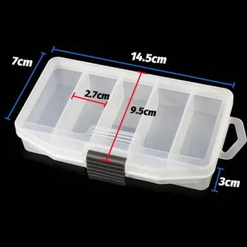 Úložný box Praktický rybářský box s 5 přihrádkami | úložný box, rybářské potřeby - M bílá