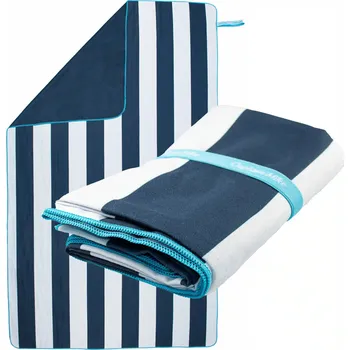 Plážová osuška Captain Mike z mikrovlákna, sportovní, bílo-modrá, 175 cm