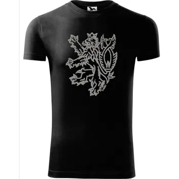 Pánské tričko E-ARMY Tričko krátký rukáv - LEV - Černá Velikost: 5XL+doplatek