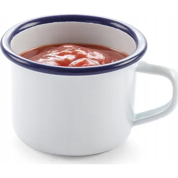 Bílý smaltovaný hrnek s uchem 120 ml Hendi 621318