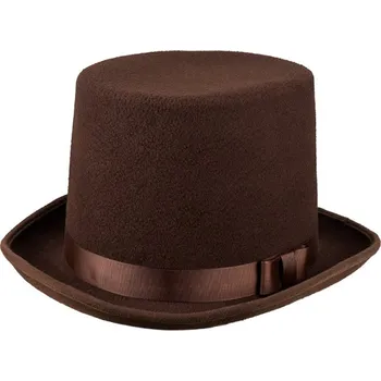 Karnevalový kostým Cylindr hnědý deluxe