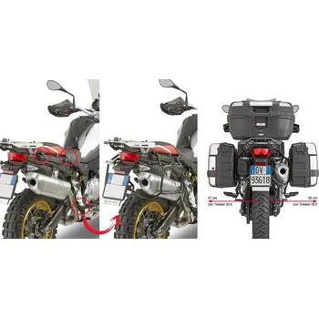 Zavazadlo na motocykl Plr5127 trubkový nosič Bmw F 750/850 GS (18-23)/F 900 Gsa (24) Easy Fit pro boční kufry - Demont.