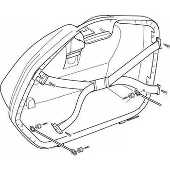 Zavazadlo na motocykl Z35Fnmsx spodní levé víko (dno) kufru Givi V 35 - černé, kompletní