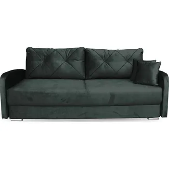 Pohovka Rozkládací pohovka s úložným prostorem Urduna zelená skandinávská do obýváku na spaní