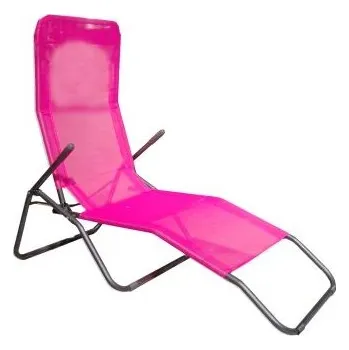 Zahradní lehátko Skládací lehátko kovové růžové