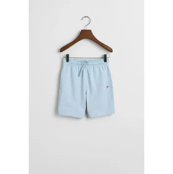 Dívčí kraťasy TEPLÁKOVÉ ŠORTKY GANT SHIELD COTTON SLUB SHORTS CALMING BLUE