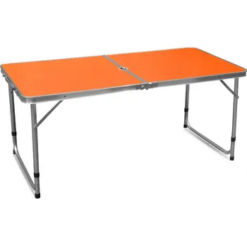 kempingový stůl Aga Skládací kempingový stolek 120x60x54/60/70 cm Oranžový