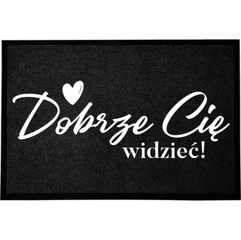 Rohožka VSTUPNÍ ROHOŽKA MONOCHROM 40X60 ČERNÁ STYLOVÁ DEKORACE S POTISKEM DOMOV