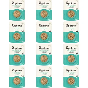 Krmivo pro kočku APPLAWS Tuna fillet with anchovy & seaweed in broth - mokré krmivo pro kočky - 12x70g