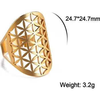 Prsten Prsten lotus z chirurgické oceli | dámský prsten | nastavitelný prsten - Style6 G