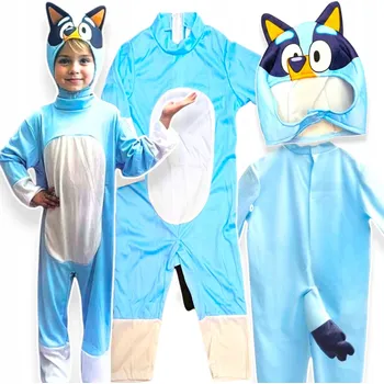 Karnevalový kostým BLUEY A BINGO PŘEVLEK PRO DĚTI KOSTÝM + MASKA VELIKOST 130-140 NA PLES