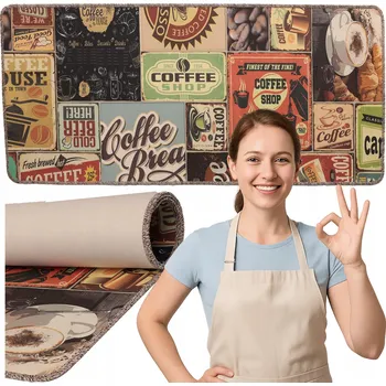 Koberec Běhoun do kuchyně Voděodolný, odolný proti skvrnám, Koberec Kuchyňský vinylový 60x120 cm