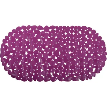 Protiskluzová podložka MSV protiskluzová podložka do vany GALETS, fialová, PVC, 35 x 68 cm