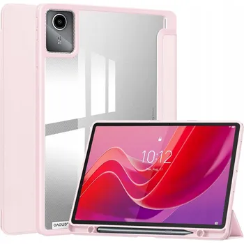 Pouzdro na mobilní telefon Pouzdro Lenovo Tab M11 růžové s průhlednými zády a prostorem pro dotykové pero