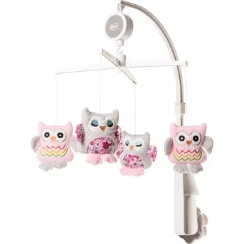 Kolotoč nad postýlku Kolotoč nad postýlku s plyšovými hračkami 4B - růžová sova