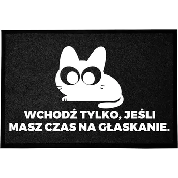 Rohožka VSTUPNÍ ROHOŽKA MONOCHROM 40X60 STYLOVÝ POTISK DEKORACE ČERNÁ DO DOMU