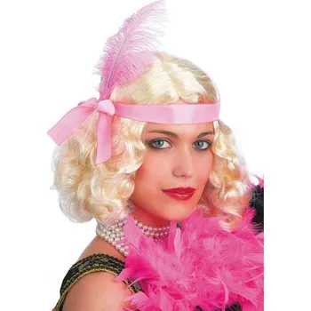 Karnevalový kostým Carnival Toys Charlestonová paruka s čelenkou a peřím blond