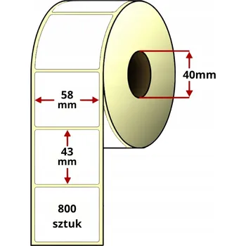 Speciální papír Samolepicí etiketa Dalpo 58x43 mm papírová bílá 800 ks na pásce