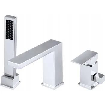 Vodovodní baterie Vanová baterie páková na okraj vany Gamma Caro stříbrná