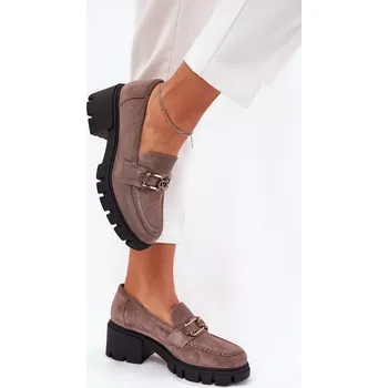 Dámské polobotky Dámské polobotky 39921 tmavě béžové - Step in style 39