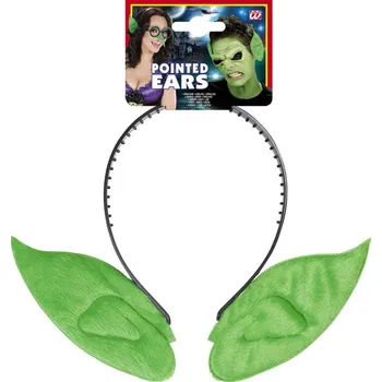 Karnevalový kostým Uši mimozemšťan na čelence zelené