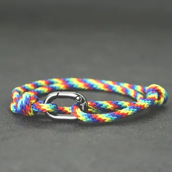 Náramek Stylový pánský pletený náramek na ruku | módní doplněk, náramek - směs