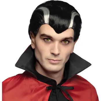 Karnevalový kostým Boland Pánská paruka Drákula s bílými pramínky