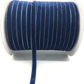 Balící papír Sametová stuha na dárky 10 mm 450 cm | svatební dekorace, ozdobná stuha - námořnictvo
