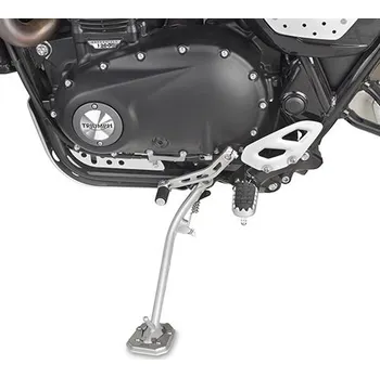 Es6416 rozšíření bočního stojánku Triumph Scrambler 1200 (19-25), stříbné hliníkové