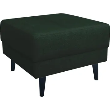 Taburet Taburet Lara lahvově zelený čalouněný na černých nohách moderní do obýváku Intesi