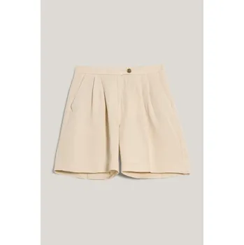 Dámské kraťasy ŠORTKY GANT TAILORED LINEN SHORTS PUTTY