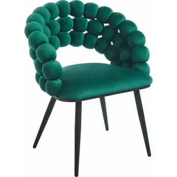 Jídelní židle Jídelní židle čalouněná zelený samet s područky Bulle VIC Intesi moderní