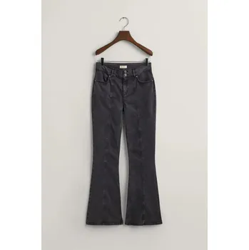 Dívčí kalhoty KALHOTY GANT LOW WAIST STRETCHY BOOTCUT PANTS BLACK