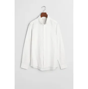 Dívčí košile KOŠILE GANT COTTON LINEN BD LS SHIRT WHITE
