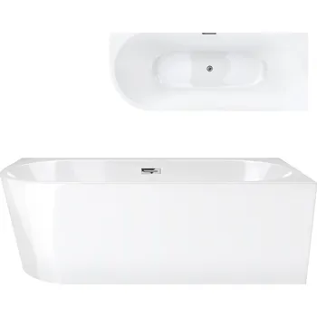 Vana Volně stojící rohová vana Corsan INTERO 160 x 74 s širokým okrajem Monta