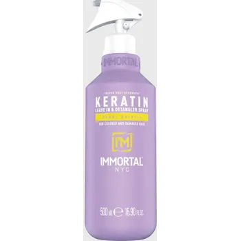 Immortal NYC Keratin Leave-In & Detangler Spray bezoplachový kondicionér a sprej na rozčesávání s keratinem 500 ml