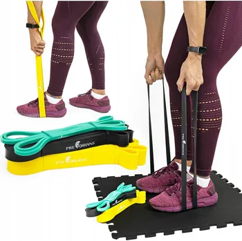 Sada 3 gum power bandů pro domácí trénink