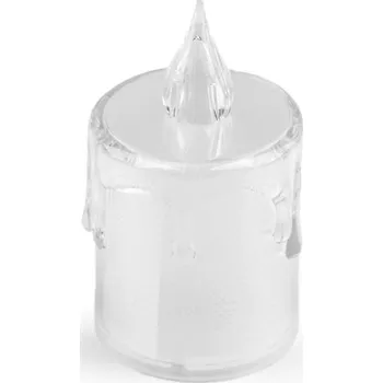 Svíčka LED svíčka na baterky Ø3,6 cm - (6,5 cm) transparent teplá (4 ks)