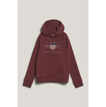 Dívčí mikina MIKINA GANT ARCHIVE SHIELD HOODIE WINE RED