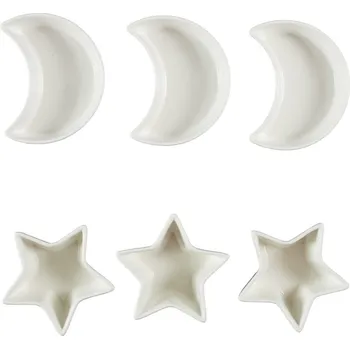 Sada 6 kusů servírovacího nádobí Star/Moon bílá
