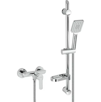 Vodovodní baterie Novaservis Metalia 54 54061KIT,0 - Sprchová nástěnná baterie 150 mm se sprchovým setem, chrom