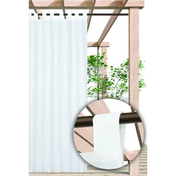 Pergola Venkovní zahradní závěs s poutky TERRA CHIC bílá 150 cm x 220 cm (cena za 1 kus) MyBestHome Poutka se suchými zipy