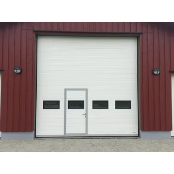 Garážová vrata Průmyslová sekční vrata DoorHan s pohonem, integrovanými dveřmi a okny