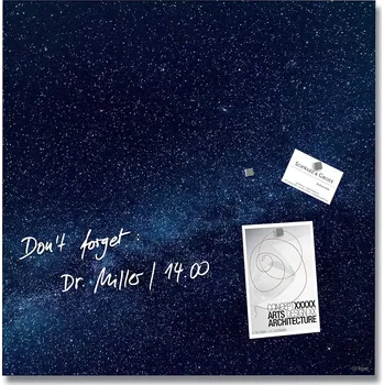 Kancelářský nábytek SIGEL GL273 Artverum magnetická skleněná tabule Galaxy Blue, 48 × 48 cm