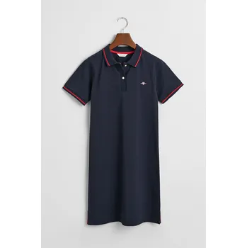 Dívčí šaty ŠATY GANT FITTED POLO PIQUE DRESS EVENING BLUE