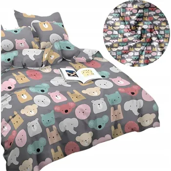 Povlečení Sada Povlečení Dětské 3D Povlečení 140x200 1x70/80 Zvířátka 2522