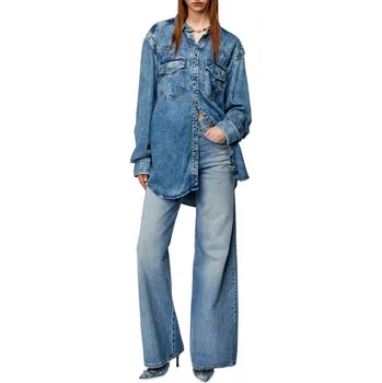 Dámské oblečení DŽÍNY DIESEL 1978 D-AKEMI TROUSERS BLUE DENIM