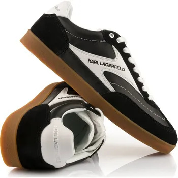 Pánská obuv TENISKY KARL LAGERFELD JEANS KANDIDATE LO LACE MIX BLACK LTHR & SUEDE /WHITE