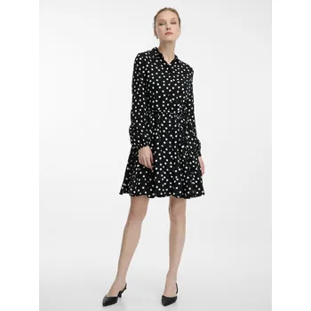 Dámské šaty Orsay Dámské Černé dámské košilové šaty ke kolenům ORSAY Černá S (2862646)