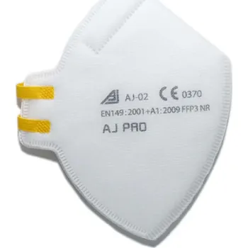 respirátor Respirátor bez ventilu FFP3, nastavitelné gumičky přes hlavu, 25 ks